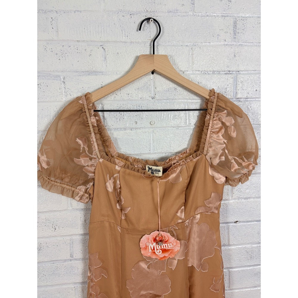 Show Me Your Mumu Brittany Maxi Dress Womens S Peach Floral Otherwise Engaged - Picture 3 of 16